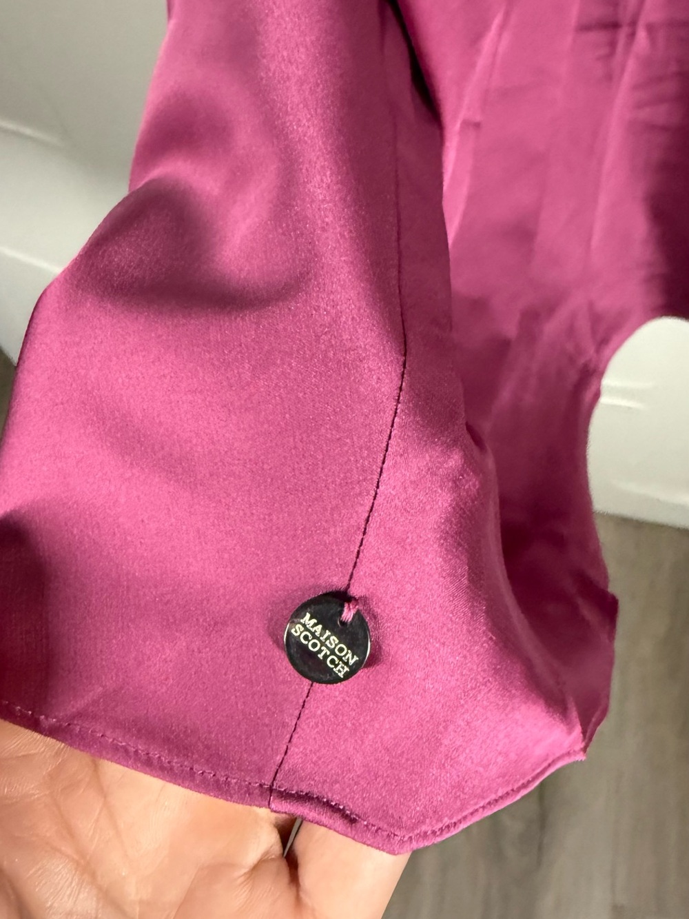Scotch & Soda Satin A-Line Midi Skirt in Rose - Picture 5 of 8